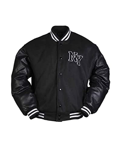 Mil-Tec NY Baseball Jacke m. Patch schwarz Gr.L von Mil-Tec