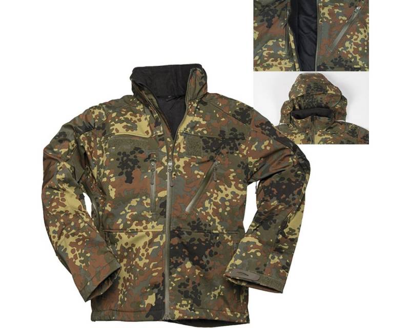 Mil-Tec Outdoorjacke Militär Softshell Jacke SCU 14 Wasserabweisend von Mil-Tec