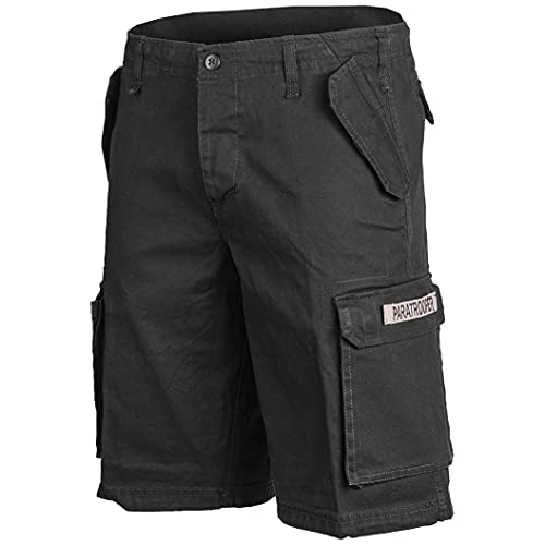 Mil-Tec Paratrooper Cargo Shorts Vorgewaschene Schwarz Größe XL von Mil-Tec