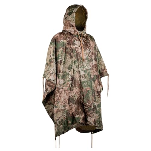 Mil-Tec Regenponcho Unisex • US Poncho aus reißfestem Ripstop Material • Mehrzweck Regenponcho Herren & Damen • Wasserdicht & extra lang • Als Outdoor Regenjacke, Regencape, Nässeschutz, Regenmantel von Mil-Tec