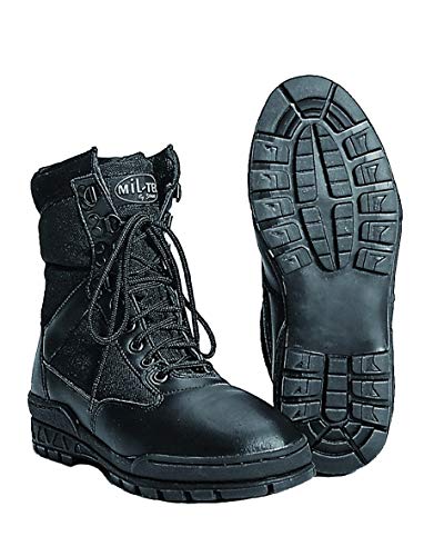 Mil-Tec SWAT Boot Herren • Taktischer Einsatzstiefel mit Thinsulate-Isolierung & EVA-Schaumeinlagen • Glattlederstiefel mit Dämpfung • Rutschfeste Gummisohle für Outdoor, Arbeit & Einsatz von Mil-Tec