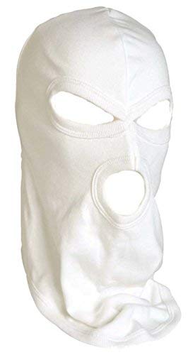 Mil-Tec Unisex Balaclava Sturmhaube, Weiss, One Size von Mil-Tec