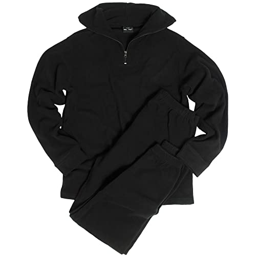 Mil-Tec Unterwäsche Thermofleece m.RV schwarz Gr.XS von Mil-Tec