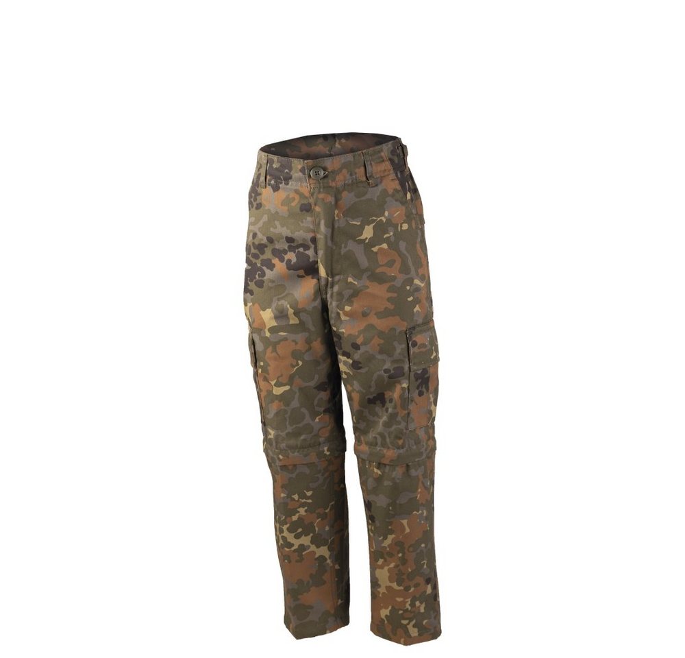 Mil-Tec Zip-off-Hose US ZIP-OFF BDU HOSE KIDS FLECKTARN - XS verstärkter Gesäßbereich von Mil-Tec