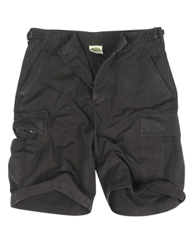 Mil-Tec US Bermuda R/S Prewash Shorts Herren • Leichte Ripstop Bermuda Shorts im Used-Look • Cargoshorts aus Baumwolle für Alltag & Outdoor • Ideal als Kurze Arbeitshose, Wanderhose von Mil-Tec