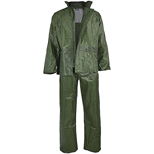 Mil-Tec Regenanzug Herren (2-teilig) • Wasserabweisender Regenanzug • Leichte Regenjacke mit Kapuze & Regenhose • Regenschutz für Outdoor Aktivitäten • Regenbekleidung inkl. Tragebeutel von Mil-Tec
