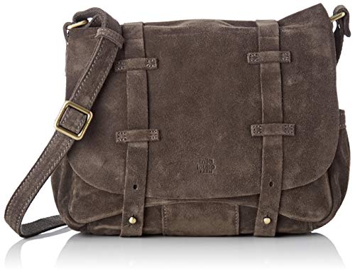 Mila Louise Bess Schultertasche, Grau - Grau (Pepper) - Größe: 9x20x23 cm (W x H x L) von Mila Louise