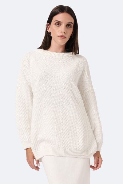 Mila.Vert Gestrickter Pullover mit Chevron Muster von Mila.Vert
