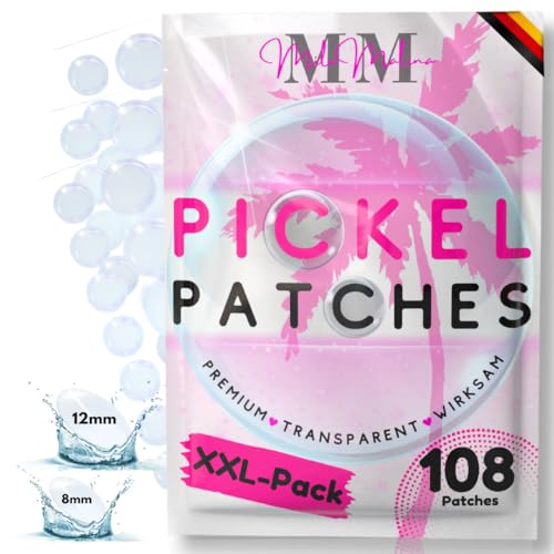 MilaMalina® - Pickel Patches | (108 Stück) Premium Hydrokolloid Akne Pimple Patch, Anti Pickel Acne Pflaster transparent, für das Gesicht mit Soft Skin Formel | Big Pack von MilaMalina