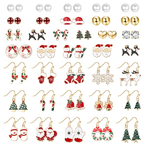 Milacolato 36 Paare Ohrringe Weihnachten Damen Christmas Ohrringe Set Weihnachtsohrringe Damen Ohrringe Für Frauen Mädchen Urlaub Ohrringe Hängend Ohrringe Nette Weihnachtsfeier Schmuck Milacolato 36 Paare Ohrringe Weihnachten Damen Christmas Ohrringe Set Weihnachtsohrringe Damen Ohrringe Für Frauen Mädchen Urlaub Ohrringe Hängend Ohrringe Nette Weihnachtsfeier Schmuck von Milacolato