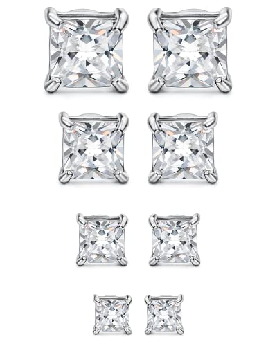 MILACOLATO Ohrringe Herren Magnet Ohrringe Herren 4 Paar Magnetische Ohrstecker Edelstahl Für Männer Rund/Quadratisch CZ-Intarsien Nicht Durchbohrend CZ Klipp Ohrstecker 3 Farben 4–7mm MILACOLATO Ohrringe Herren Magnet Ohrringe Herren 4 Paar Magnetische Ohrstecker Edelstahl Für Männer Rund/Quadratisch CZ-Intarsien Nicht Durchbohrend CZ Klipp Ohrstecker 3 Farben 4–7mm von Milacolato