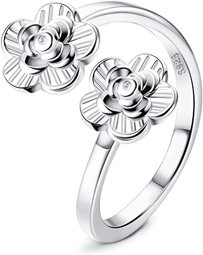 MILACOLATO Zehenringe Silber 925 Damen Offen Verstellbar Hypoallergen Zirkonia Welle Blume Herz Band Manschette Zehe Ringe Sommer Strand Barfuß Sandalen Ring Fuß Schmuck Für Frauen Mädchen B von Milacolato