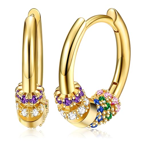 MILACOLATO Creolen Klein Gold Silber für Damen Ohrringe Kleine,14 Karat Vergoldet,Silber 925,Goldene,Ohrring Schmuck Damen MILACOLATO Creolen Klein Gold Silber für Damen Ohrringe Kleine,14 Karat Vergoldet,Silber 925,Goldene,Ohrring Schmuck Damen von Milacolato