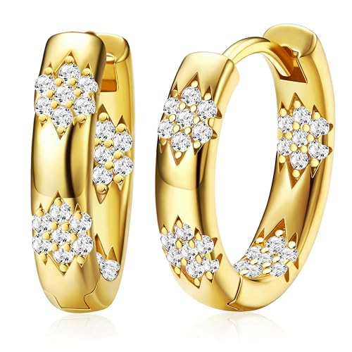 MILACOLATO Creolen Klein Gold Silber für Damen Ohrringe Kleine,14 Karat Vergoldet,Silber 925,Goldene,Ohrring Schmuck Damen MILACOLATO Creolen Klein Gold Silber für Damen Ohrringe Kleine,14 Karat Vergoldet,Silber 925,Goldene,Ohrring Schmuck Damen von Milacolato