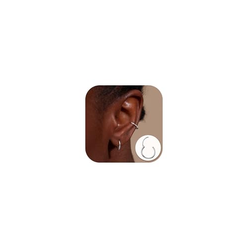 MILACOLATO G23 Titan Creolen für Damen Herren Hypoallergenes Kleine Creolen Silber Piercing Ohr Helix Piercings Knorpel Daith Tragus Septum Piercing Ring 12mm MILACOLATO G23 Titan Creolen für Damen Herren Hypoallergenes Kleine Creolen Silber Piercing Ohr Helix Piercings Knorpel Daith Tragus Septum Piercing Ring 12mm von Milacolato