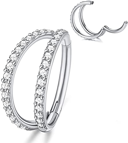MILACOLATO G23 Titanium Piercing Ohr Rings Ohrringe Knorpel Clicker Hoops Tragus Helix Conch CZ Piercing Ring Septum Nasenring Labret Nase Lip CZ Helix Piercings Ring Clicker Schmuck 8MM/10MM/12MM MILACOLATO G23 Titanium Piercing Ohr Rings Ohrringe Knorpel Clicker Hoops Tragus Helix Conch CZ Piercing Ring Septum Nasenring Labret Nase Lip CZ Helix Piercings Ring Clicker Schmuck 8MM/10MM/12MM von Milacolato