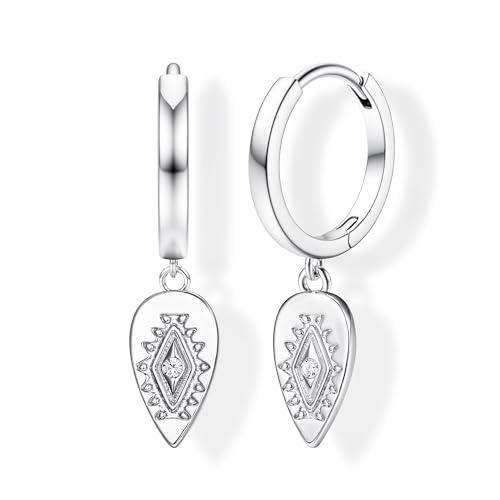 MILACOLATO Creolen Anhänger Ohrringe Gold für Damen Creolen Silber 18K Vergoldete Klein Kleine Hypoallergen Mittelgroß Herz Stern Chirurgenstahl Damenohrringe Ohrringe Damen Nickelfrei Schmuck Damen von Milacolato