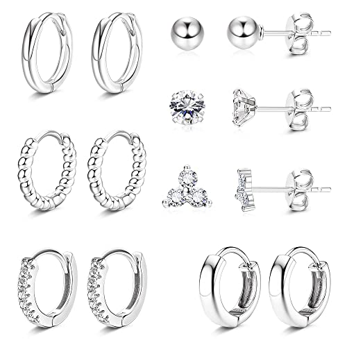 MILACOLATO Ohrringe Damen Gold Huggie Creolen Ohrringe Für Frauen 14k VerGoldet Hoop Und Ohrstecker Ohrringe Set Hypoallergen Tiny CZ Ball Ohrringe Knorpel Ohrringe Für Frauen Silber MILACOLATO Ohrringe Damen Gold Huggie Creolen Ohrringe Für Frauen 14k VerGoldet Hoop Und Ohrstecker Ohrringe Set Hypoallergen Tiny CZ Ball Ohrringe Knorpel Ohrringe Für Frauen Silber von Milacolato