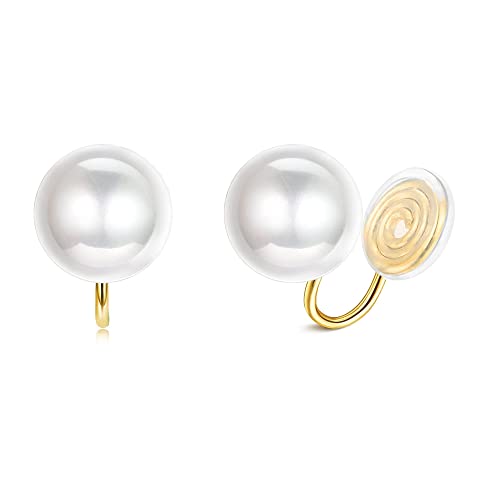 MILACOLATO Perle Clip Auf Ohrringe - Simulierte Süßwasserperle Für Frauen - Nicht Durchbohrt 8MM 10MM 12MM MILACOLATO Perle Clip Auf Ohrringe - Simulierte Süßwasserperle Für Frauen - Nicht Durchbohrt 8MM 10MM 12MM von Milacolato