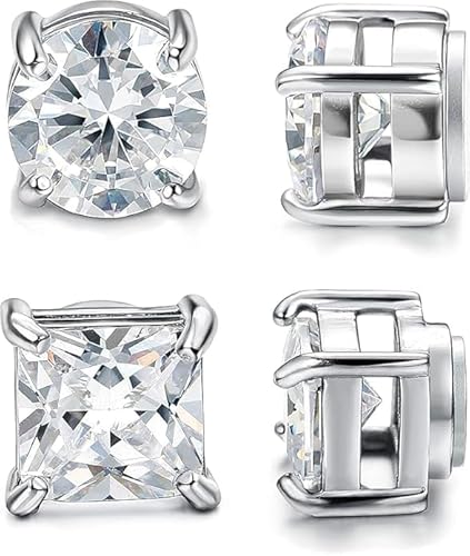 Milacolato 2 Pairs Edelstahl Magnetische Ohrstecker für Männer Frauen Nicht Piercing CZ Hypoallergen 4-10mm Milacolato 2 Pairs Edelstahl Magnetische Ohrstecker für Männer Frauen Nicht Piercing CZ Hypoallergen 4-10mm von Milacolato