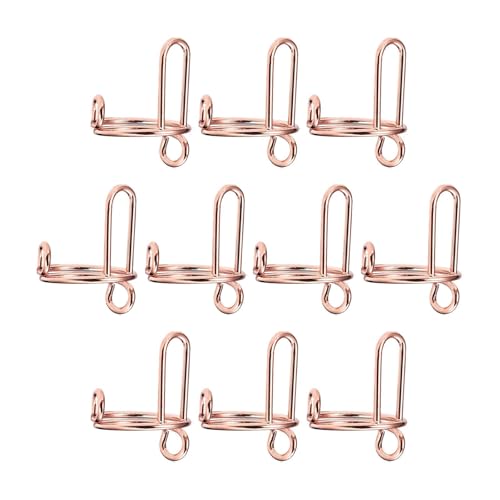 Milageto 10x Fingernagelringe Halal-Nagelringe-Set, läuft nicht an, abnehmbar, Mädchen, Größe verstellbar zum Aufdrücken der Nägel, tägliches Tragen, kein, Roségold von Milageto