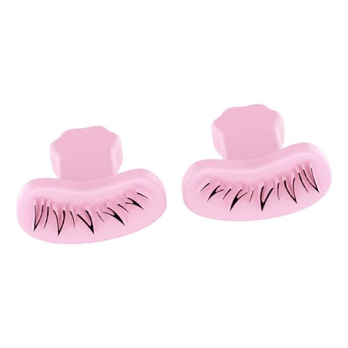 Milageto 2x Wimpernstempel-Schablone mit Griff, unter-Wimpern-Stempel, Lazy DIY Lower Lashes Wimpernschablone für Teenager, Anfänger, Rosa von Milageto