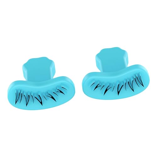 Milageto 2x Wimpernstempel-Schablone mit Griff, unter-Wimpern-Stempel, Lazy DIY Lower Lashes Wimpernschablone für Teenager, Anfänger, hellblau von Milageto