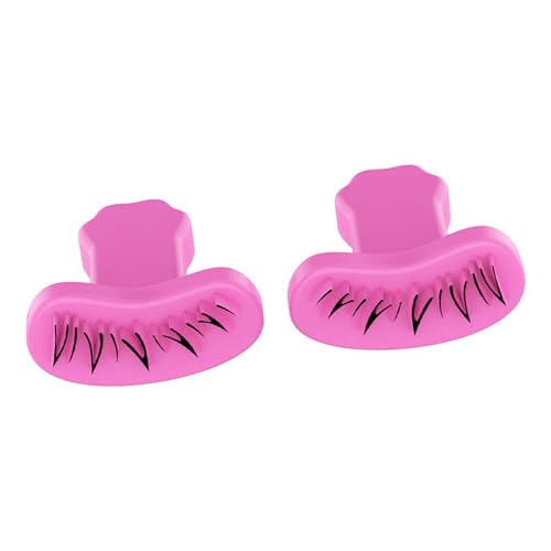 Milageto 2x Wimpernstempel-Schablone mit Griff, unter-Wimpern-Stempel, Lazy DIY Lower Lashes Wimpernschablone für Teenager, Anfänger, rosarot von Milageto