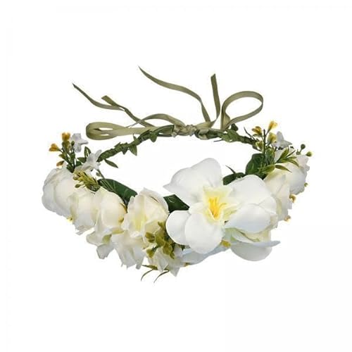 Milageto 3x Braut Blumenkrone Blumenkranz Stirnband/Frauen Girlandenband, Braut Kopfbedeckung von Milageto