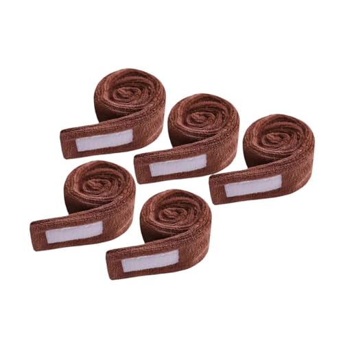 Milageto 5x Make-Up Handtuch Saugfähigen Baumwolle Haar Wrap Tragbare Hot Hair Tool SPA Haar Band Salon Dauerwelle Stirnband für Waschen Gesicht Sport, Braun von Milageto