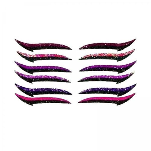 Milageto 6x Lidschatten Aufkleber, Eyeliner Schablone Pads für Die Perfekte Winged Spitze Look. Wiederverwendbare, Leicht zu Reinigen ; Flexible von Milageto