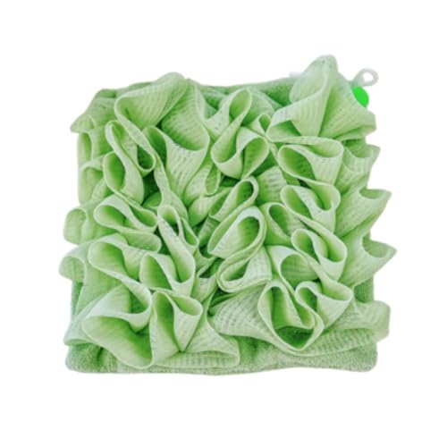 Milageto Badschwamm Duschkugel Reinigung Pinsel Ergonomisch Schnell trocknend Badball Schwamm für Erwachsene Kinder waschen Haut schrubben, GrÜn von Milageto