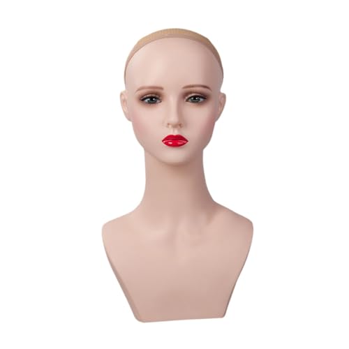Milageto Damen Mannequin Kopf Toupee Halter für Halskette, Styling Manikin Toupee Display Ständer, Training Kopf, Haars tyling von Milageto