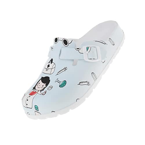 Milageto professionelle unisex Clogs Krankenschwester Clogs mit Fersenriemen wasserdicht Clogs Krankenpflege Ärzte Schuhe für draußen Indoor Garten Sommer - Blau, 38 39 Milageto professionelle unisex Clogs Krankenschwester Clogs mit Fersenriemen wasserdicht Clogs Krankenpflege Ärzte Schuhe für draußen Indoor Garten Sommer - Blau, 38 39 von Milageto