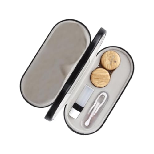 Milageto Doppelte Brillenetui-Organisation, 2-in-1-Mehrfachnutzung, platzsparende Aufbewahrungsbox für Brillen und Brillen für Schmuck, Holzfarbe von Milageto