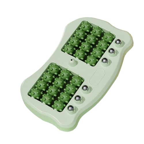 Milageto Fußmassagegerät, Rollenmassagegerät, 3D-Massage, mehrreihiges Plantarmassagegerät, Fußrolle für Männer, Frauen, Sport, Büroangestellte, GrÜn von Milageto