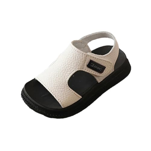 Milageto Kinder Jungen Sandalen Schuhe, Sommer Bequeme Sport Sandalen, Weiß 21 von Milageto