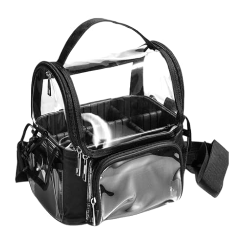 Milageto Klare Kosmetiktasche, Kulturbeutel, vielseitiger Kulturbeutel, tragbarer Kosmetikkoffer, Make-up-Organizer aus PVC für Reisen, Mädchen, Zuhause, von Milageto