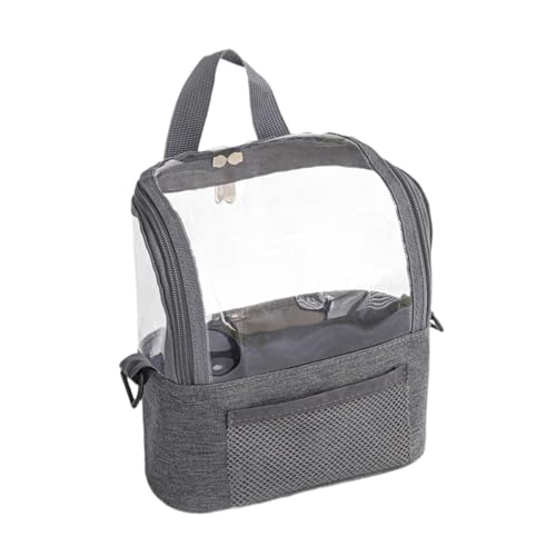 Milageto Klarer Reiset Toilettenartikel Taschen Make -up -Tasche Kosmetikbeutel Professionelle Künstler Make -up -Koffer für Urlaub Shopping Männer, Grau Milageto Klarer Reiset Toilettenartikel Taschen Make -up -Tasche Kosmetikbeutel Professionelle Künstler Make -up -Koffer für Urlaub Shopping Männer, Grau von Milageto