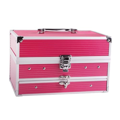 Milageto Make-up-Set, Lidschatten-Palette mit Make-up-Box, 94 Lidschatten-Palette, Aluminium-Make-up-Koffer, Rose Rot Milageto Make-up-Set, Lidschatten-Palette mit Make-up-Box, 94 Lidschatten-Palette, Aluminium-Make-up-Koffer, Rose Rot von Milageto