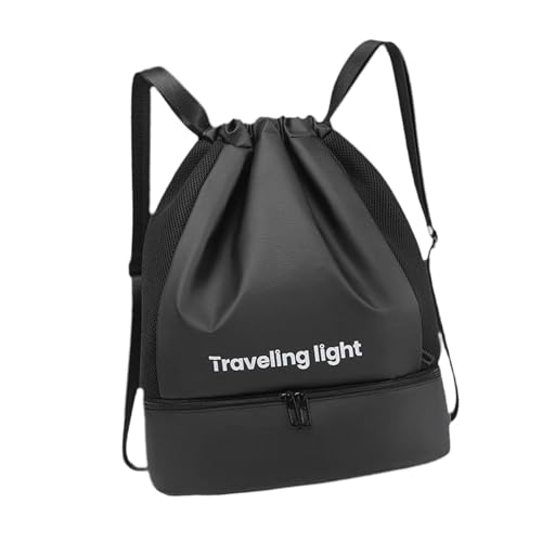 Milageto Schwimmtasche Organizer mit Schuhfach für Strand Camping Schwimmbad, Schwarz von Milageto