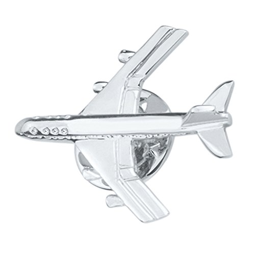 Milageto Silber Flugzeug Kragen Clip Brosche Pin Mode Schmuck Geschenk von Milageto