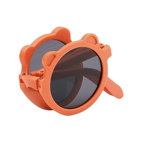 Milageto Sonnenbrille für Kinder, stilvolles, vielseitiges Geschenk, tragbare Kinderbrille, trendige, faltbare Sonnenbrille für den Sommer im Freien, Orangegrau von Milageto