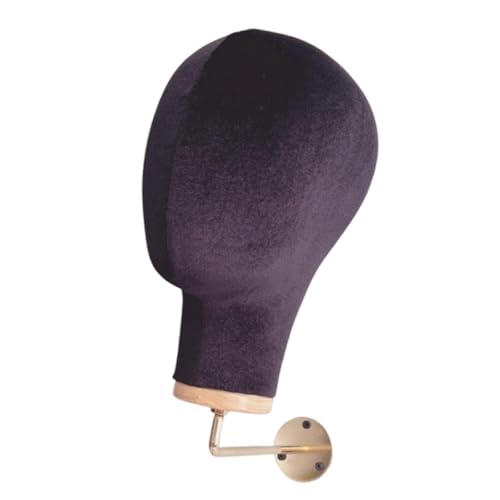 Milageto Wandhalterung für Damen-Mannequinkopf aus Samt, 27,9 cm hoch, vielseitiges Hut-Aufbewahrungsregal für den professionellen oder persönlichen Gebrauch, Schwarz Milageto Wandhalterung für Damen-Mannequinkopf aus Samt, 27,9 cm hoch, vielseitiges Hut-Aufbewahrungsregal für den professionellen oder persönlichen Gebrauch, Schwarz von Milageto