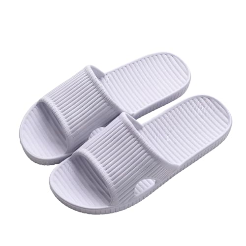 Milaloko Frauen Männer Dusche Hausschuhe Offene Zehe Sommer Sliders Sandalen Rutschfeste Unisex Slip On Hausschuhe für Zuhause Indoor Badezimmer Pool von Milaloko