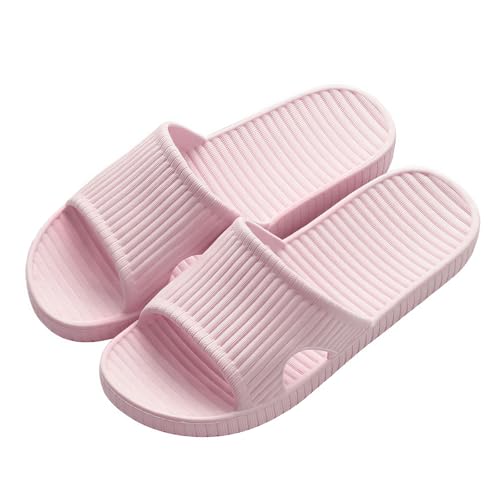 Milaloko Frauen Männer Dusche Hausschuhe Offene Zehe Sommer Sliders Sandalen Rutschfeste Unisex Slip On Hausschuhe für Zuhause Indoor Badezimmer Pool von Milaloko