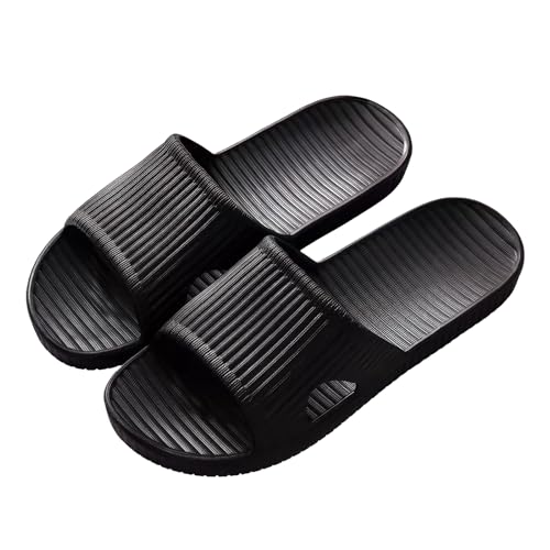 Milaloko Frauen Männer Dusche Hausschuhe Offene Zehe Sommer Sliders Sandalen Rutschfeste Unisex Slip On Hausschuhe für Zuhause Indoor Badezimmer Pool von Milaloko