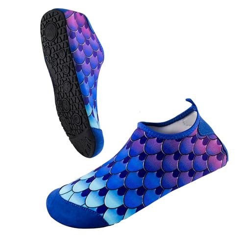 Wasser Schuhe Strandschuhe Herren Damen Leichte Barfuß Aqua Schuhe Schnell Trocken Atmungsaktive Surf Tauchen Swim Schuhe, Blau, 40-41 von Milaloko