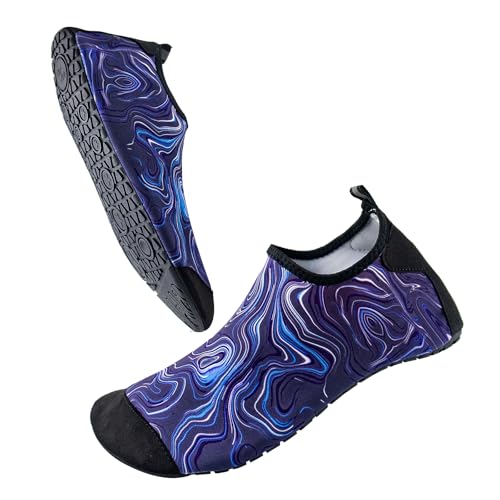 Wasser Schuhe Strandschuhe Herren Damen Leichte Barfuß Aqua Schuhe Schnell Trocken Atmungsaktive Surf Tauchen Swim Schuhe, Dunkel Blau, 40-41 von Milaloko
