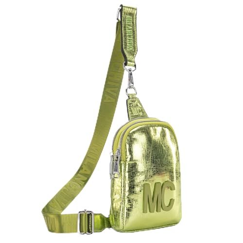 Milan Chiva Umhängetasche für Damen, kleine Umhängetasche, Sommer-Bauchtasche für Mädchen, B-light grün, Small von Milan Chiva